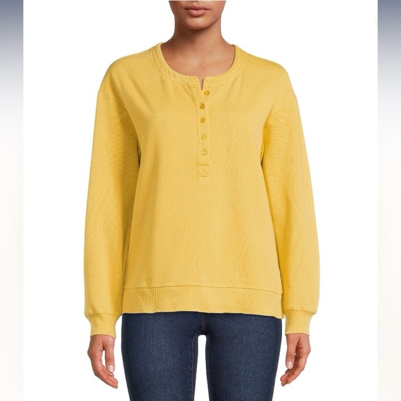 Time&Tru Yellow Sweatshirt - Picture 2 of 11